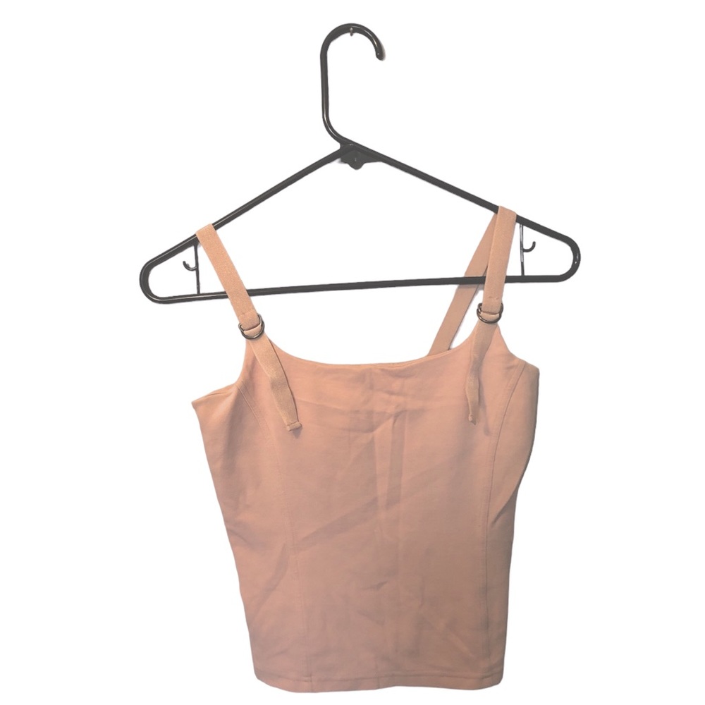 Express Y2K Baby Pink Strappy Crop Top - size s